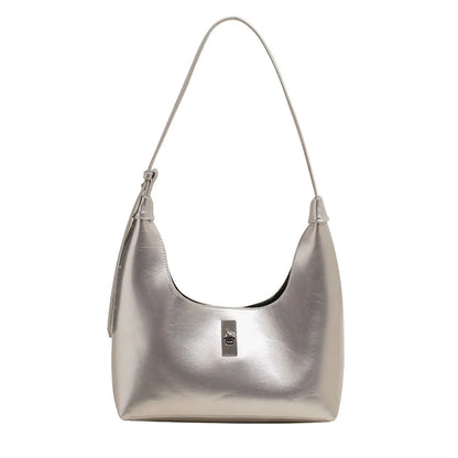 Minimalist Crescent Hobo Bag – Soft Leather Tote for Commuting & Outdoor Use