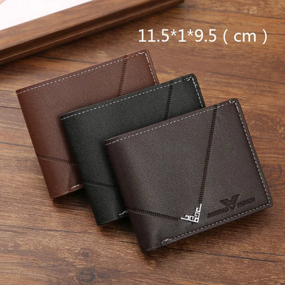Men’s Slim Bifold Wallet – Leather Money Clip with Multi-Card & ID Holder