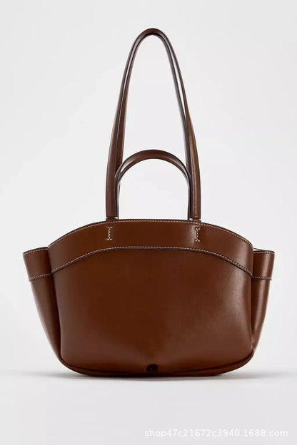 Luxury PU Leather Tote – High-Quality Designer Shoulder & Bucket Bag for Women