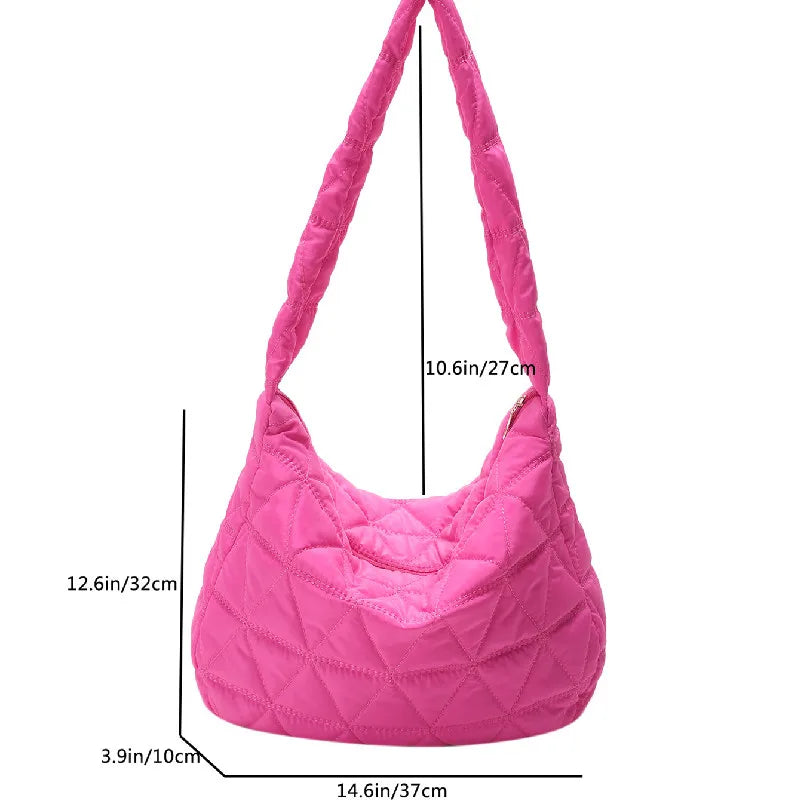 Quilted Sporty Puffer Hobo