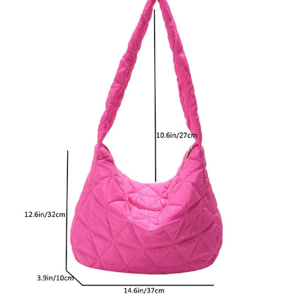 Quilted Sporty Puffer Hobo