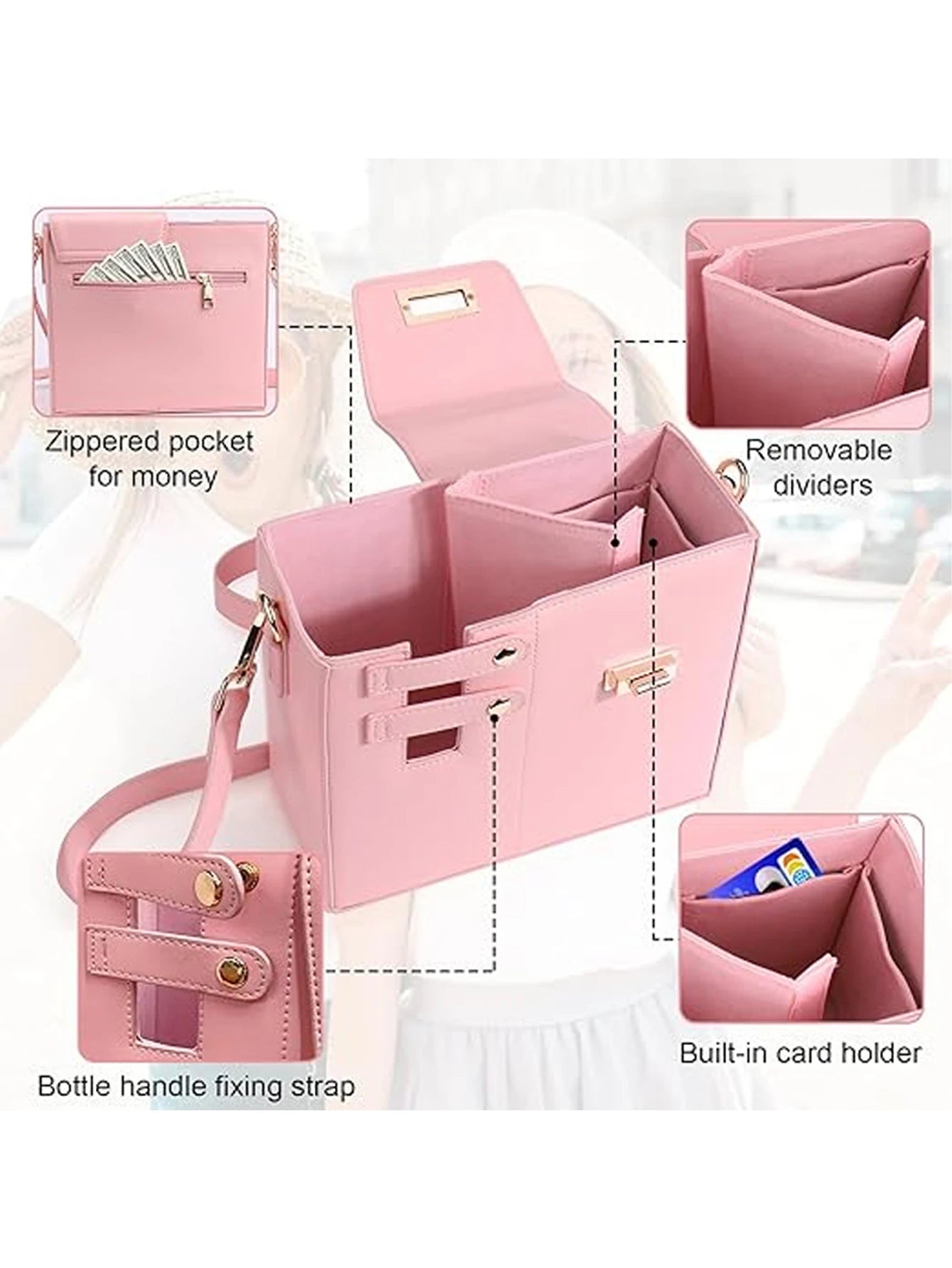 Single-Shoulder Water Bottle Tote – Outdoor Use