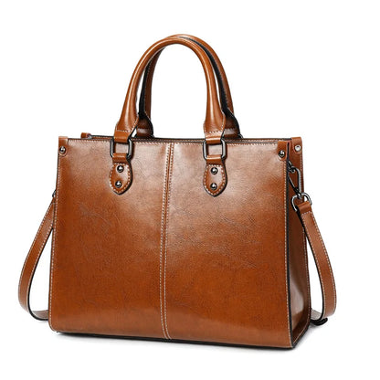Luxury Top Handle Bag – Cowhide Leather, Timeless Style