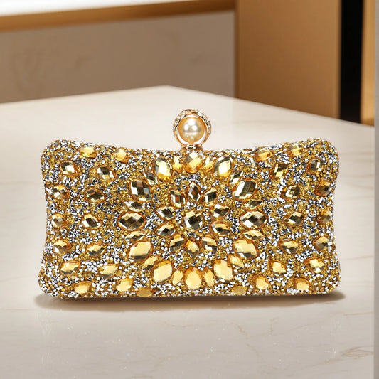 Acrylic Rhinestone Evening Clutch – Glam Party & Wedding Shoulder Bag