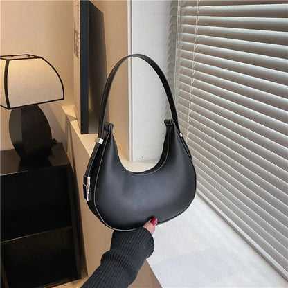 Elegant PU Shoulder Bag – Clutch & Tote in One