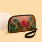 Printed Mini Handbag – Vintage Designer Wrist Bag with Phone & Coin Pocket