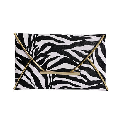 Vintage Animal Print Envelope Clutch