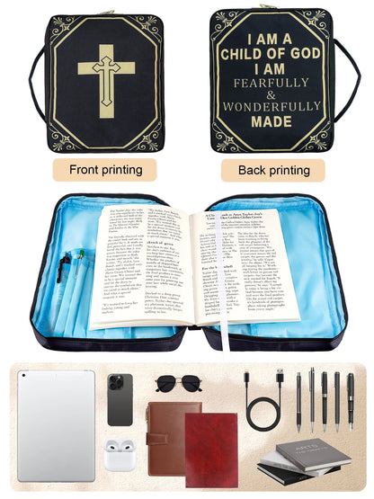 Portable Bible Case – Elegant Cross Design, Travel-Friendly
