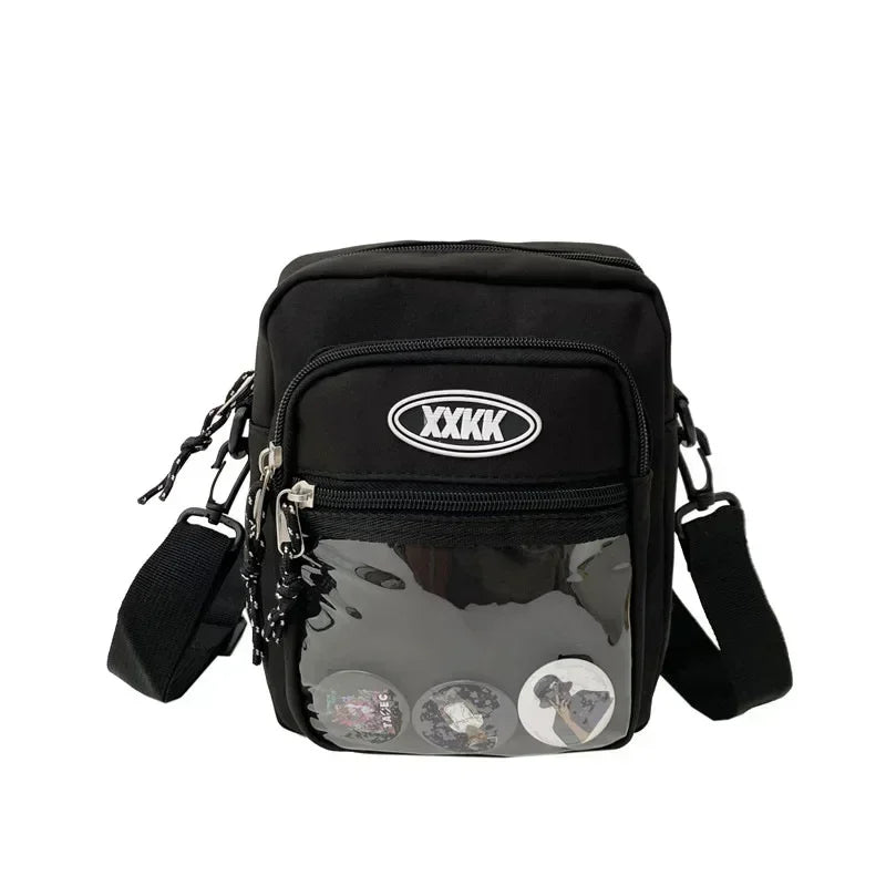 Unisex Korean Ita Bag with Clear Pocket