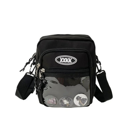 Unisex Korean Ita Bag with Clear Pocket