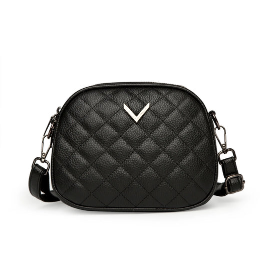 Diamond Triple-Layer Square Bag – Leather Crossbody & Phone Clutch for Women