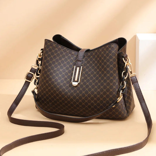 Printed Casual Bucket Bag – Fashionable Shoulder & Messenger Handbag for Womenc