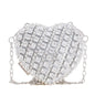 Luxury Heart-Shaped Diamond Bag – Mini Designer Shoulder Clutch for Banquets & Events