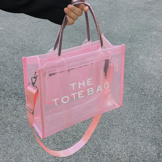 Luxury Clear Beach Tote – Chic, Spacious & Summer-Perfect