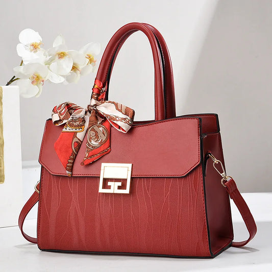 Embroidered Leather Crossbody – High-Quality Casual Shoulder Purse for Women