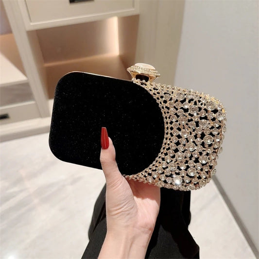 Glitter Evening Clutch – Small Phone Purse with Detachable Chain for Women