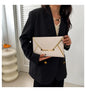 Leather Envelope Clutch – Solid Color Evening & Wedding Purse for Women