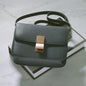 Genuine Leather Tofu Bag – Luxury Purple Shoulder & Crossbody Handbag for Women