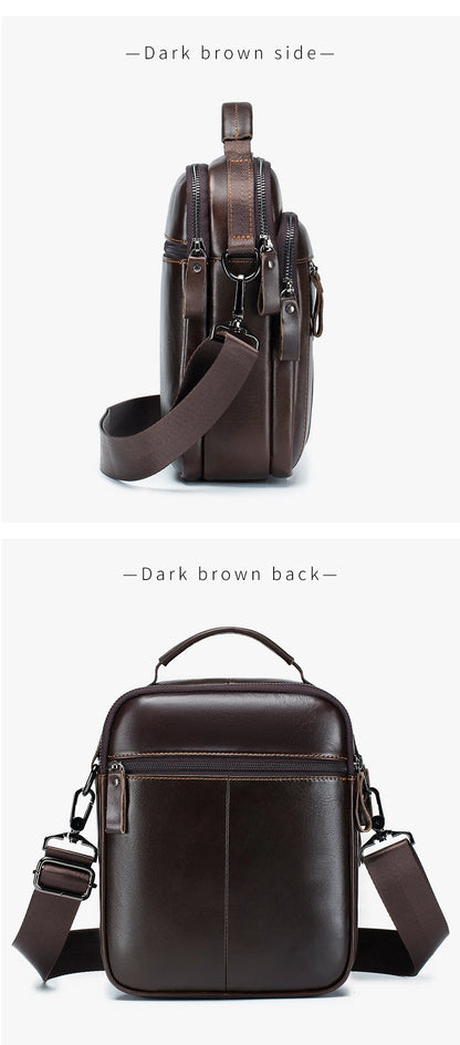 Classic Retro Men’s Cowhide Crossbody Bag