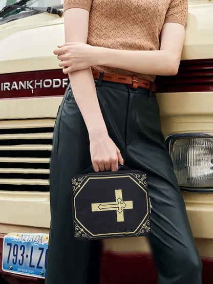 Portable Bible Case – Elegant Cross Design, Travel-Friendly
