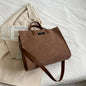 LEFTSIDE Vintage Tote – Winter Office Shoulder & Crossbody Bag for Women