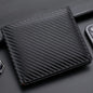 Carbon Fiber Short Wallet – Men’s Card Holder with Integrated Zipper Coin Pocket