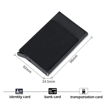 Automatic Flip Card Holder – Metal Anti-Theft Wallet with 12-Slot Side Push Design for Men