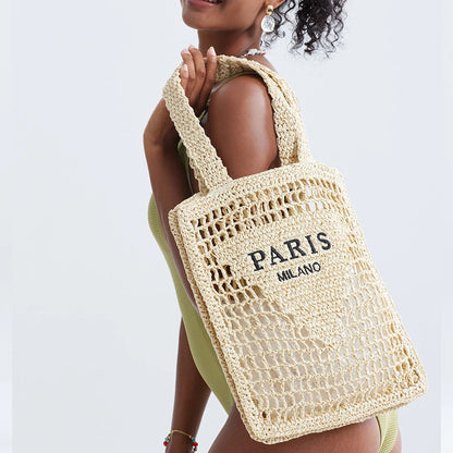 Handwoven Straw Tote – Chic, Spacious & Perfect for Summer