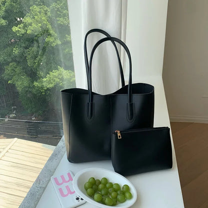 Vintage Korean Tote – Chic, Spacious & Commuter-Ready