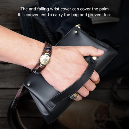 Genuine Cowhide Leather Clutch – Men’s Long Wallet & Passport Organizer