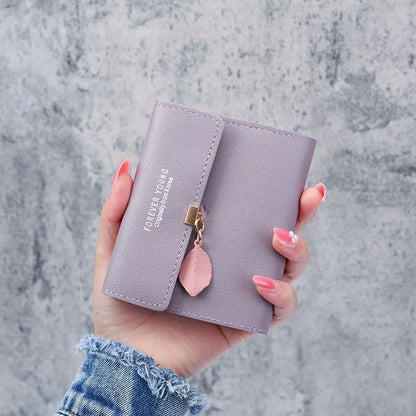 New Korean Version of The Simple Small Wallet Tri-fold Coin Bit Money Clip Coin Purse Cross-border Short Ladies Wallet