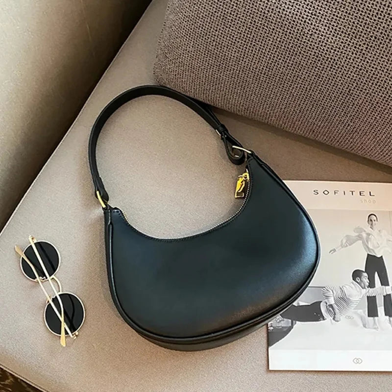 Soft Leaher Curve Hobo Purse