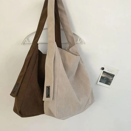 Soft Corduroy Handbag for Girls & Students