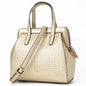 CH Classic Monogram Handbag – Zippered Solid Color Block Shoulder Bag for Women