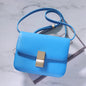Genuine Leather Tofu Bag – Luxury Purple Shoulder & Crossbody Handbag for Women