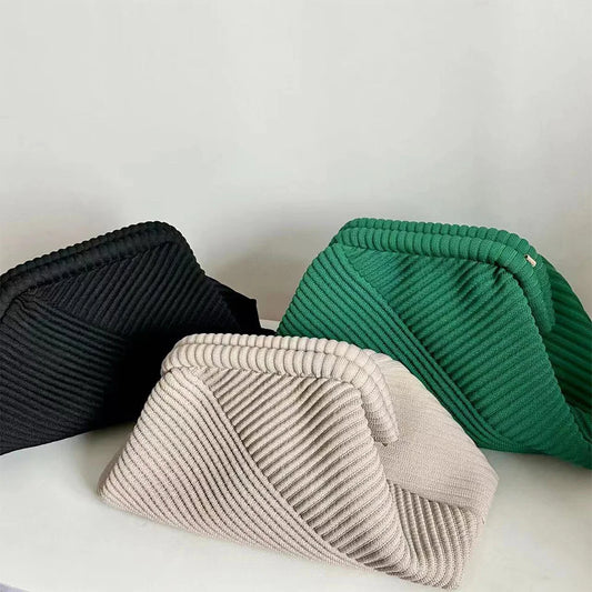 Chic Corduroy Evening Clutch – Large Fashion Shoulder Bag with Chain Strap