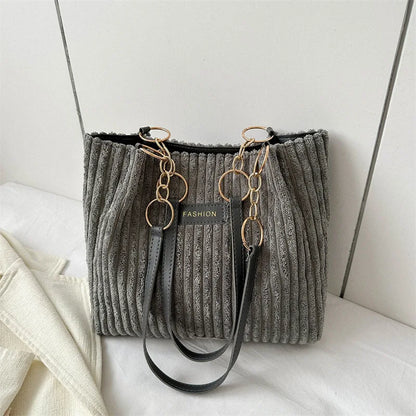 Corduroy Casual Tote for Women