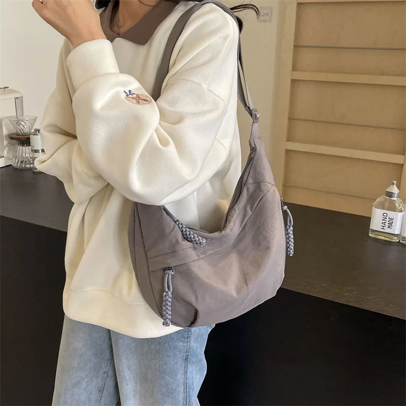 Nylon Crossbody Shoulder Hobo Bag