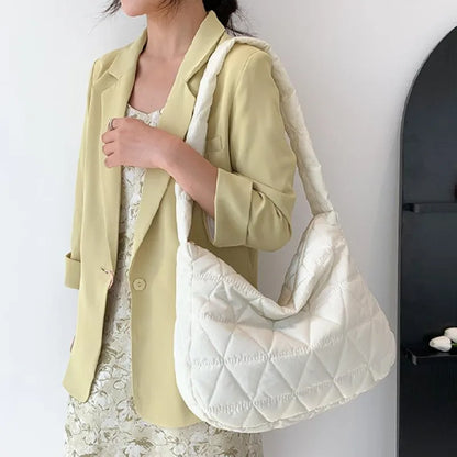 Quilted Sporty Puffer Hobo