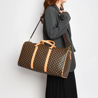 Classic Boston Travel Bag – Large-Capacity Weekend Duffle for Women