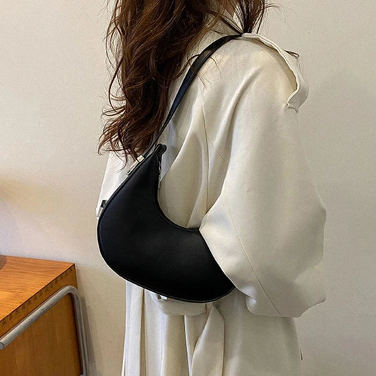 Elegant PU Shoulder Bag – Clutch & Tote in One