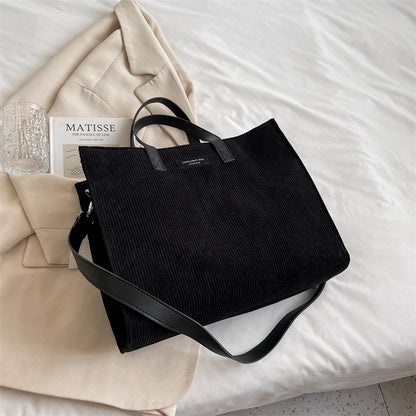 LEFTSIDE Vintage Tote – Winter Office Shoulder & Crossbody Bag for Women