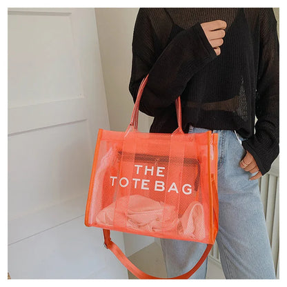 Luxury Clear Beach Tote – Chic, Spacious & Summer-Perfect