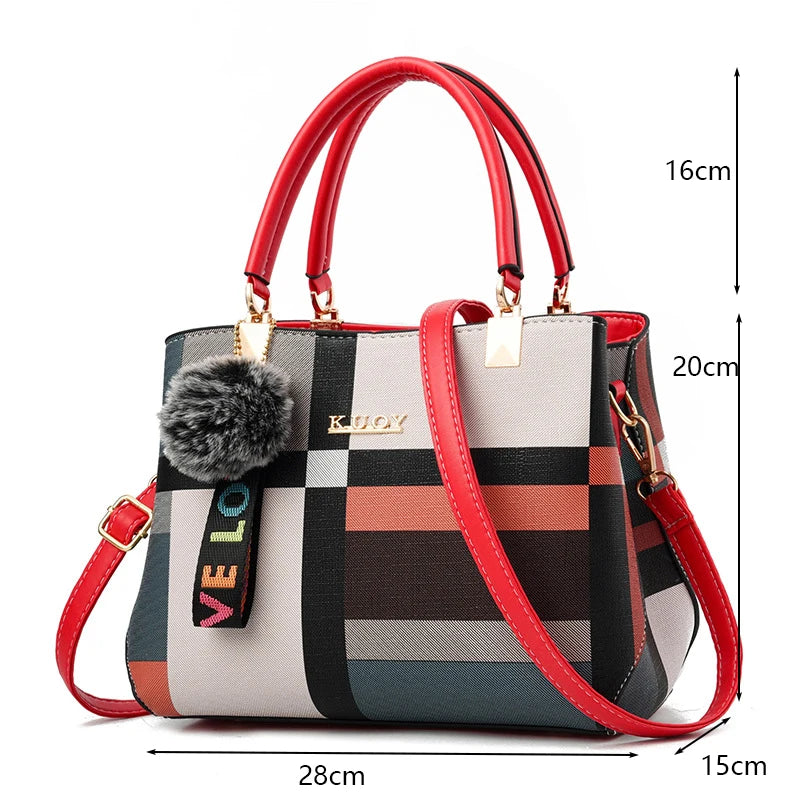 Leather Designer Tote – Casual Large-Capacity Crossbody Shoulder Bag for Women