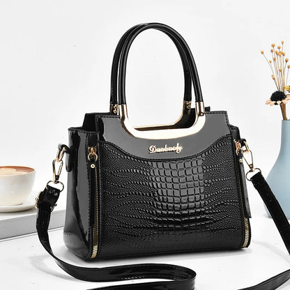 Luxury Patent Croc Bag – Chic Bucket Style & Designer Shine
