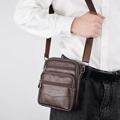 Genuine Leather Multi-Purpose Crossbody for Men