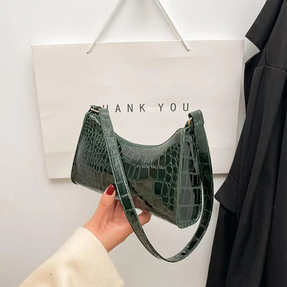 Black Shoulder Bag – Trendy Small Handle Crossbody & Clutch Purse for Women
