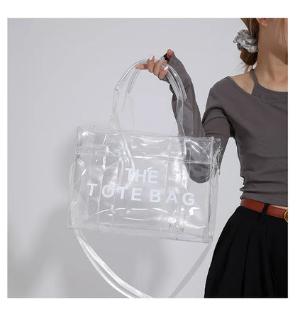 Transparent Tote – Trendy, Spacious & Designer-Inspired