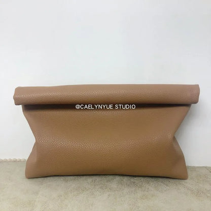 Leather Envelope Clutch – Soft, Large-Capacity Evening Bag for Women