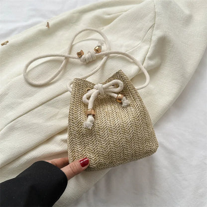 Adjustable Summer Straw Crossbody